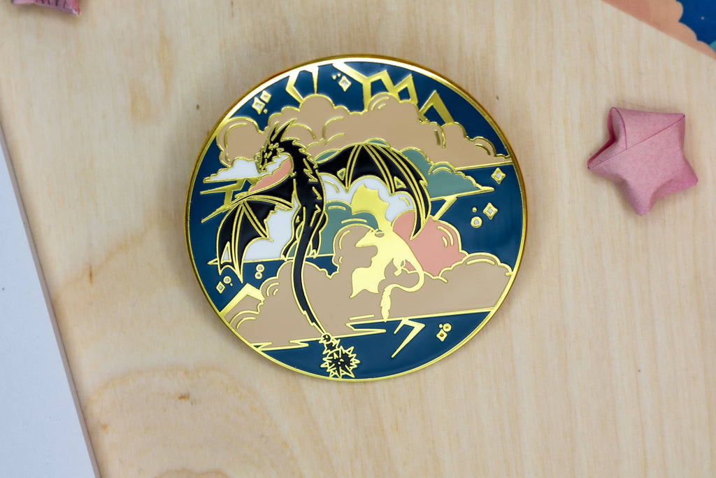 Wing in Storm Enamel Pin