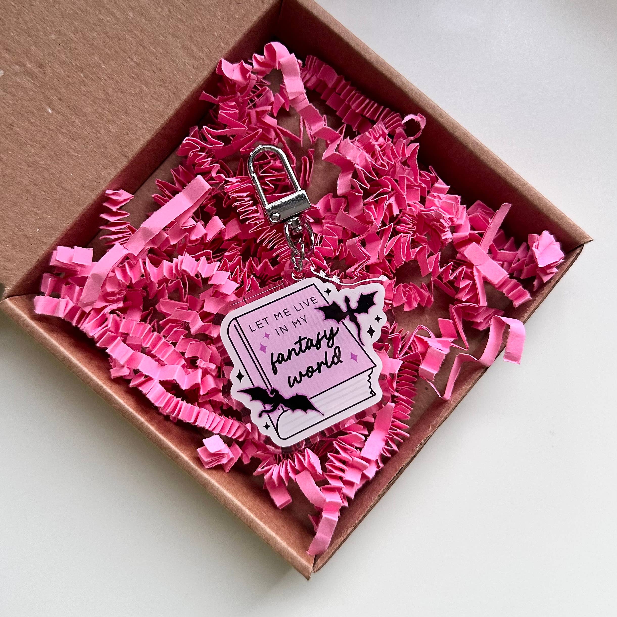 Fantasy World Keyring Dragon Romantasy Magic Gift