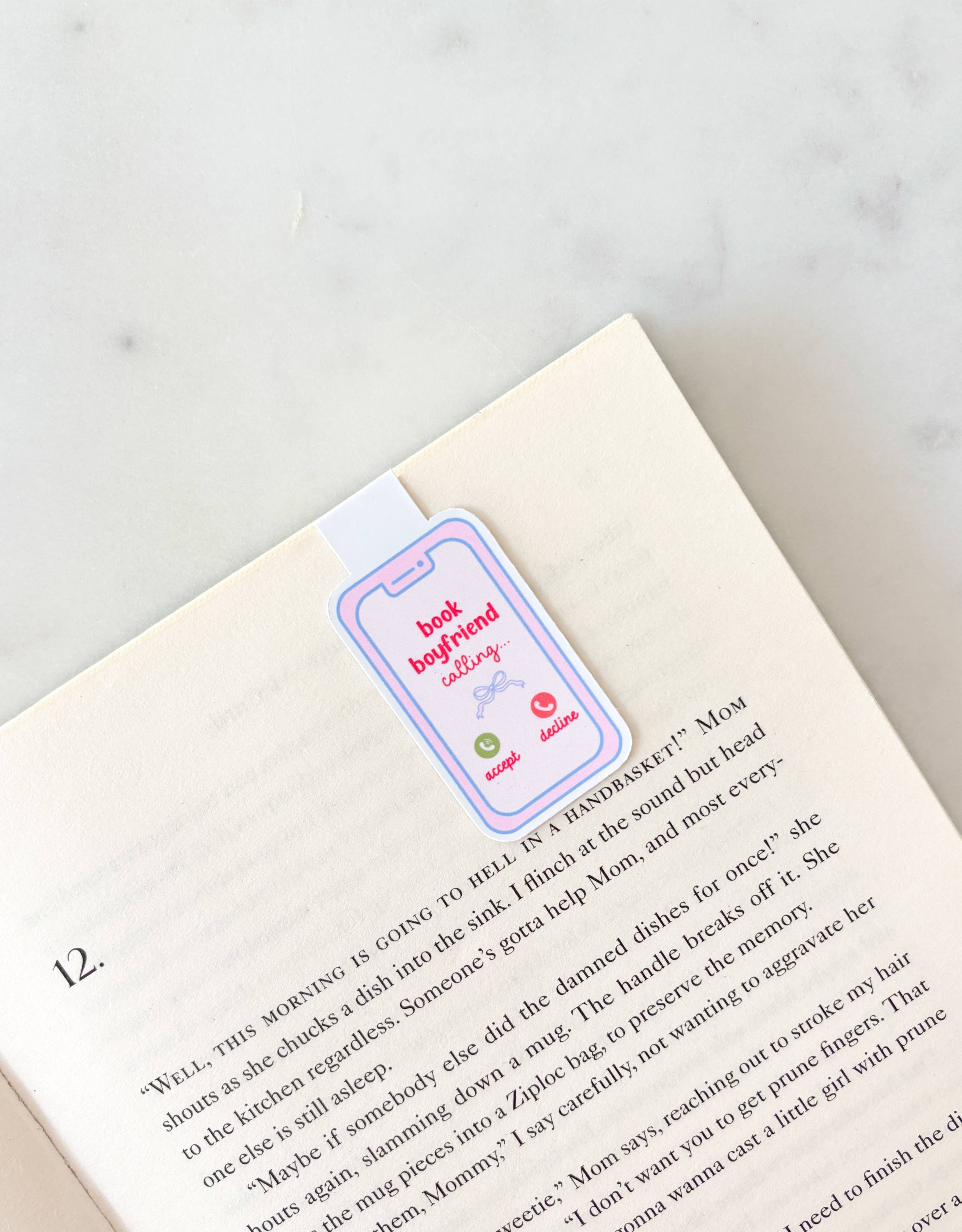 Fleurs on Sunday - Book Boyfriend Calling Magnetic Bookmark