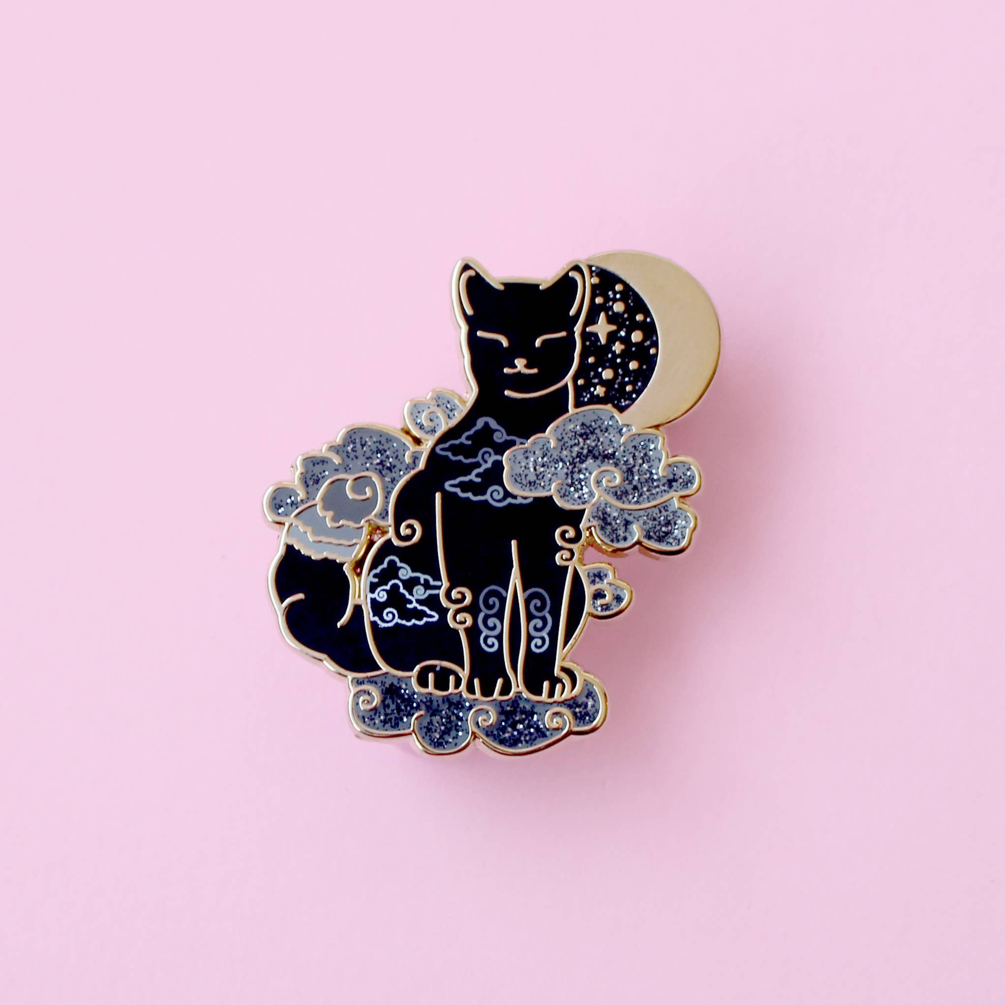 Glitter Punk - Cloud Cat Enamel Pin