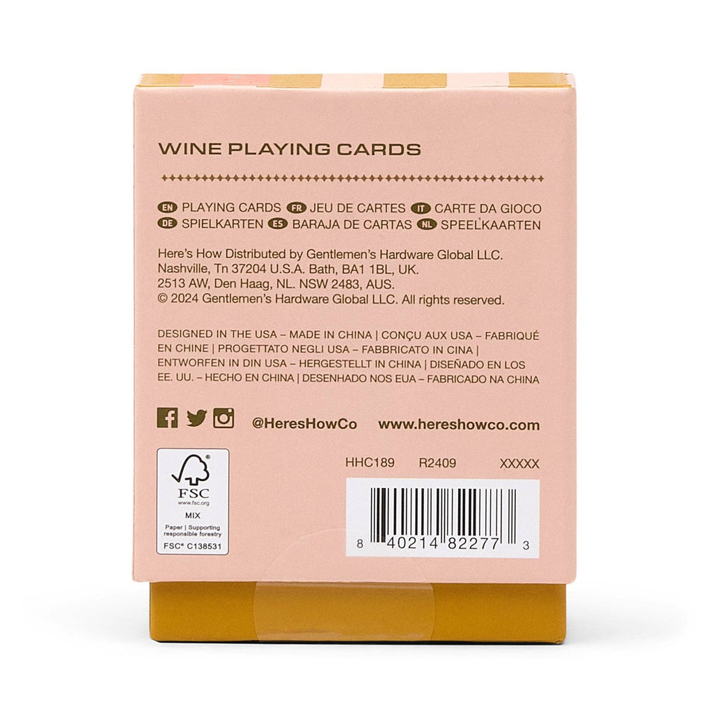 Wine Playing Cards