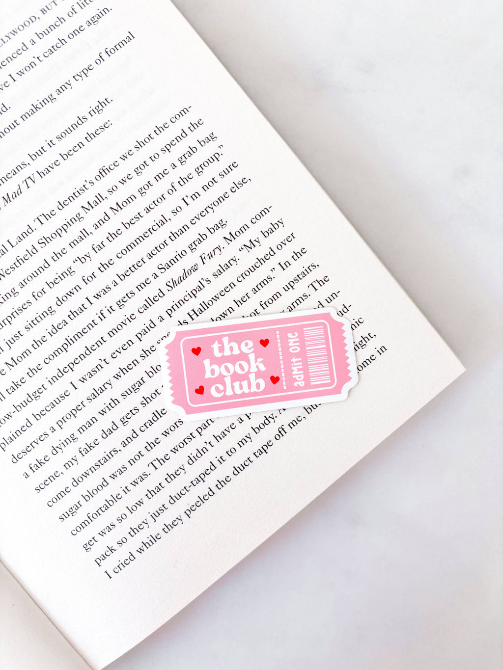The Book Club Ticket Sticker
