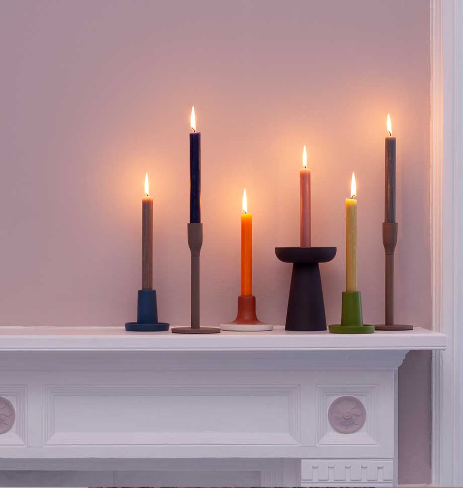 Shearer Candles - Taupe 8 inch Dinner Candles