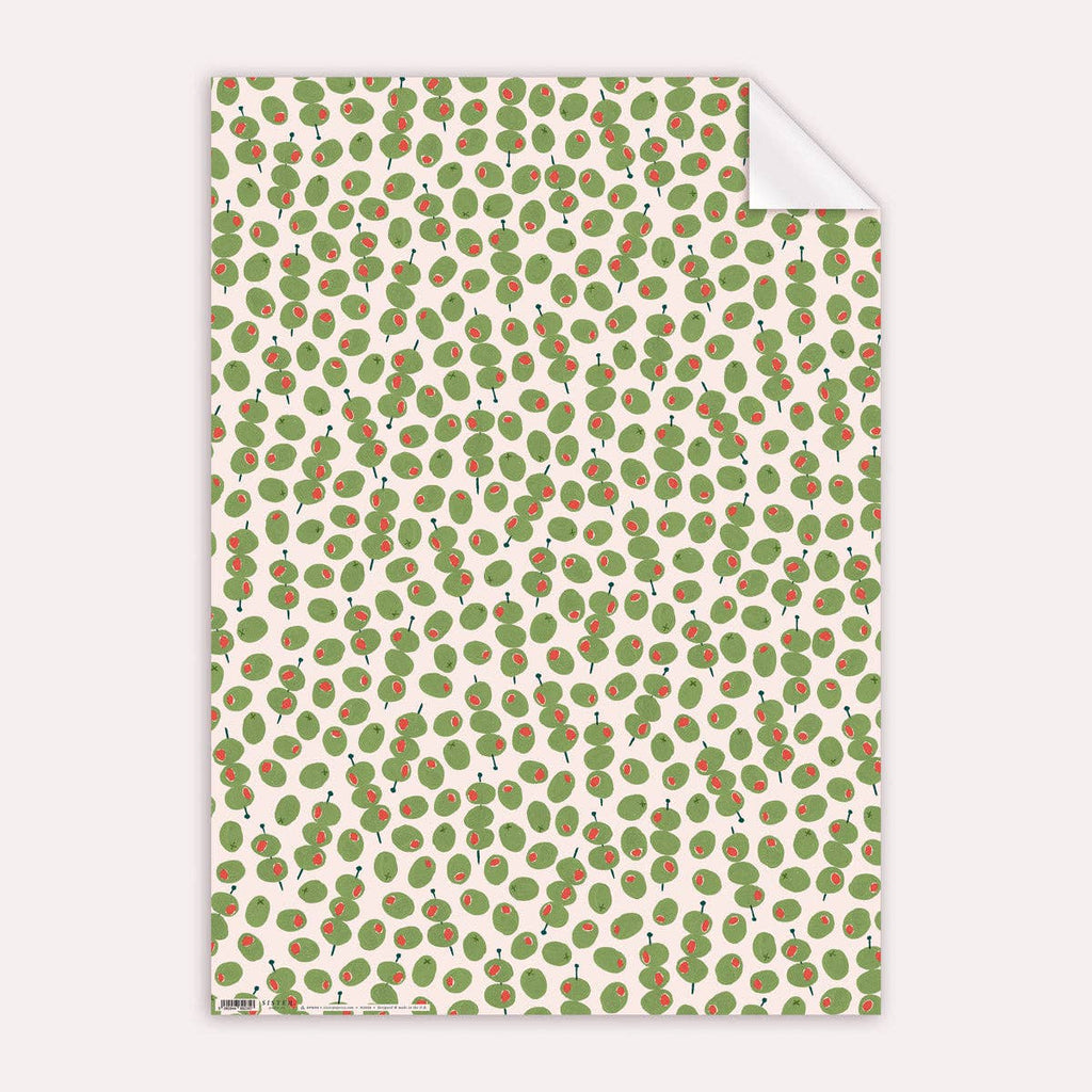Olives Gift Wrap | Olive Wrapping Paper Sheets