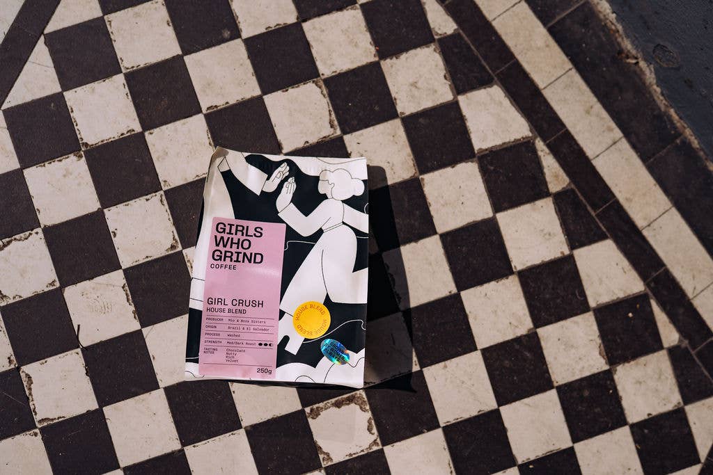 Coffee Beans, Girl Crush, houseblend coffee.