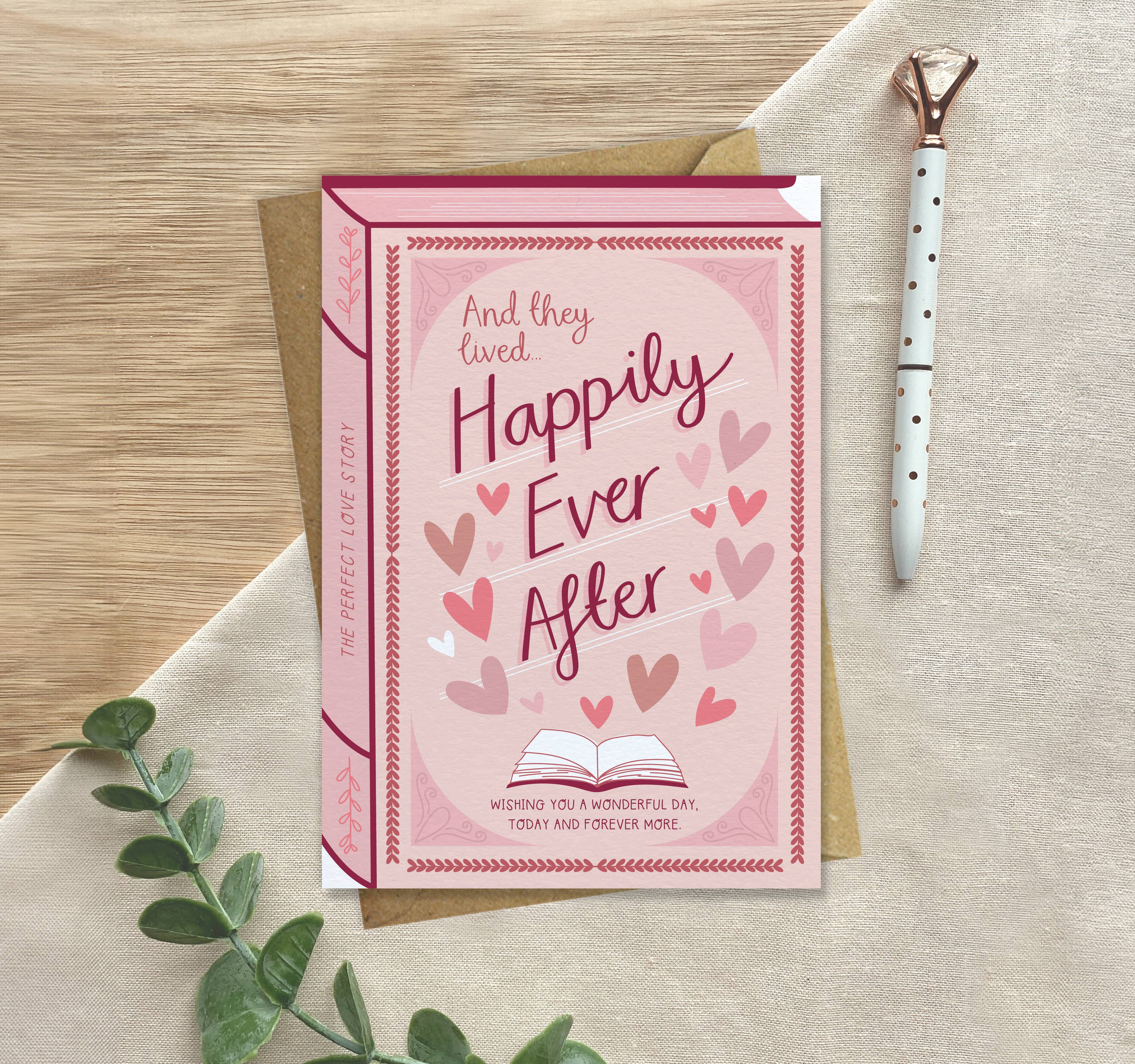 Happily Ever After – Luxury Book Anniversary Wedding Card