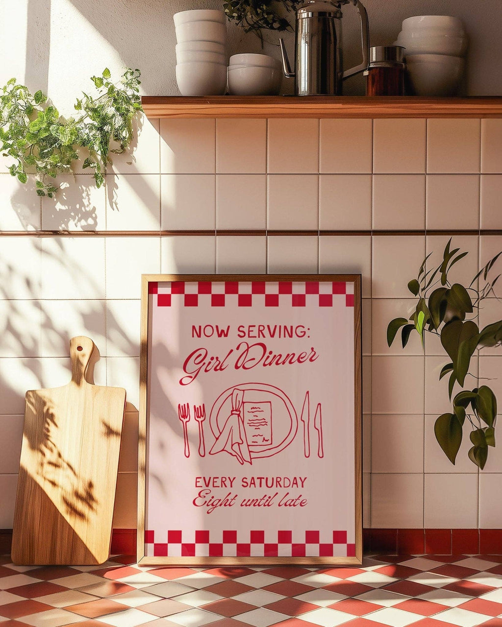 Moonshine Prints - Girl Dinner Print