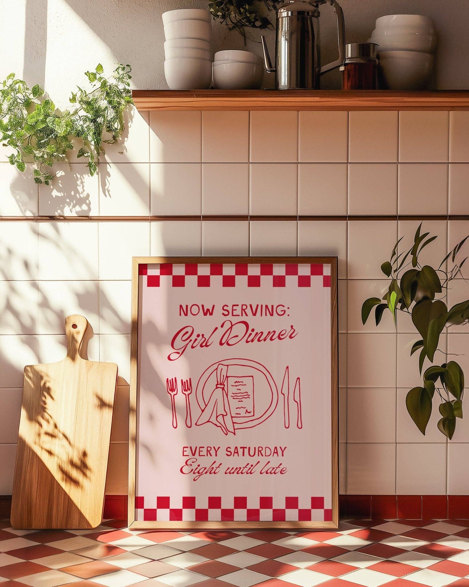 Moonshine Prints - Girl Dinner Print