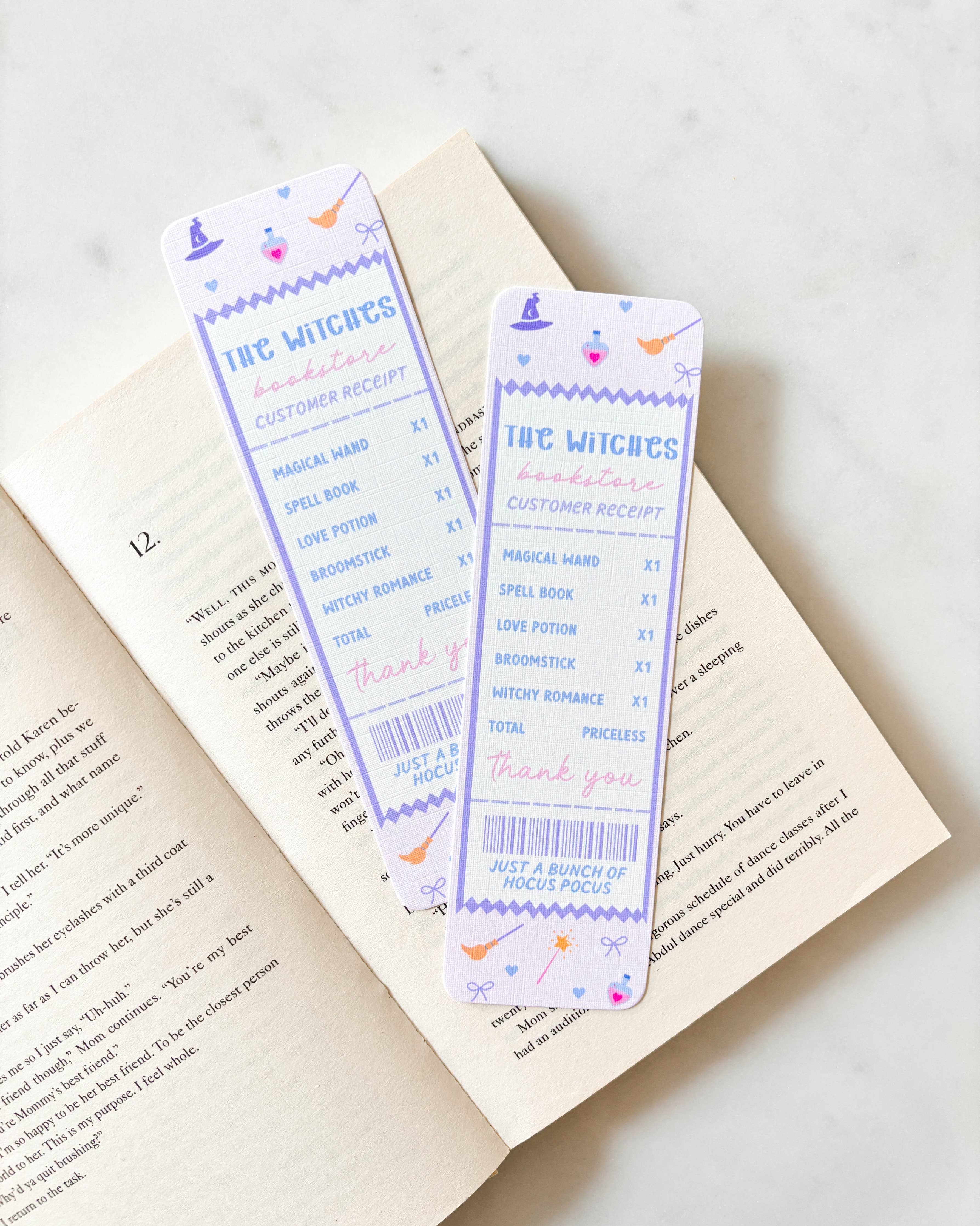 Witches Bookstore Receipt Bookmark