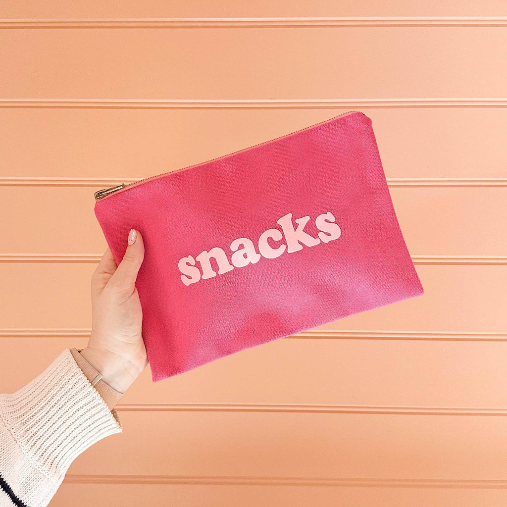 Alphabet Bags - Bright Pink Snacks Pouch