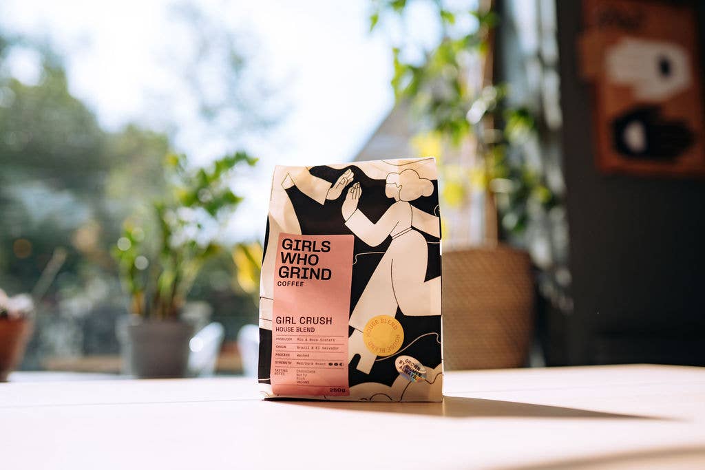Coffee Beans, Girl Crush, houseblend coffee.