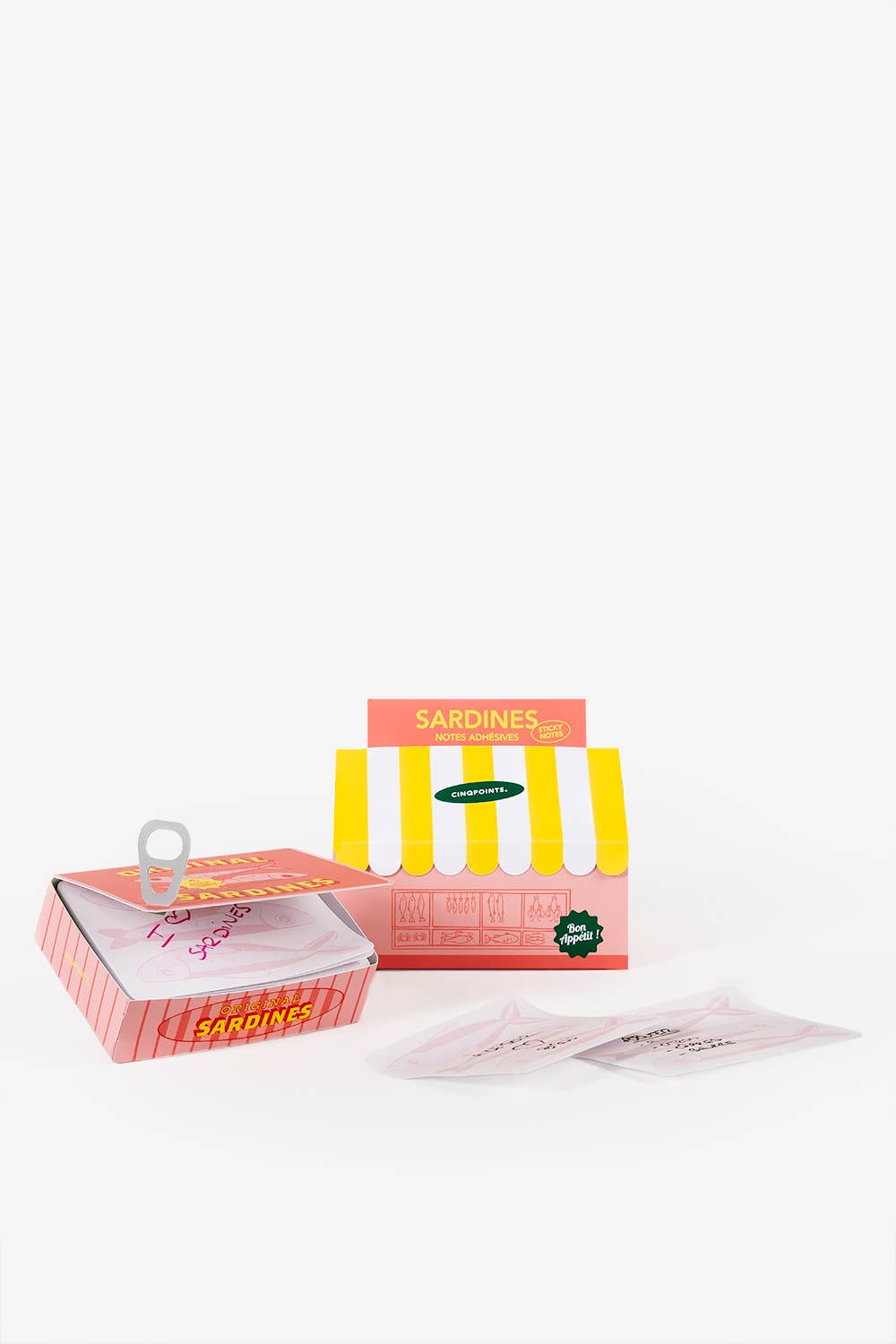 New-Sticky Notes Pink Sardines Stationery Gift