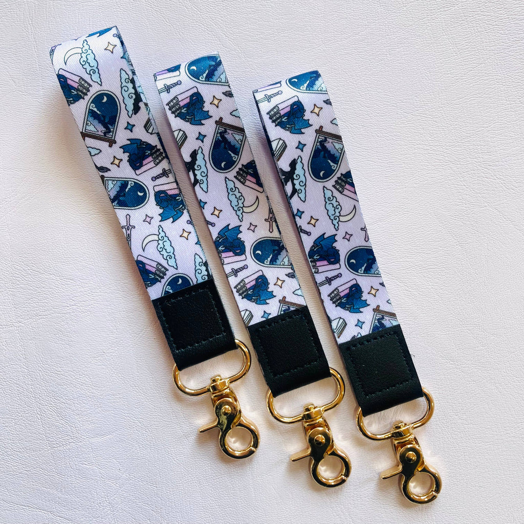Fantasy Dragons Bookish Wristlet Keychain