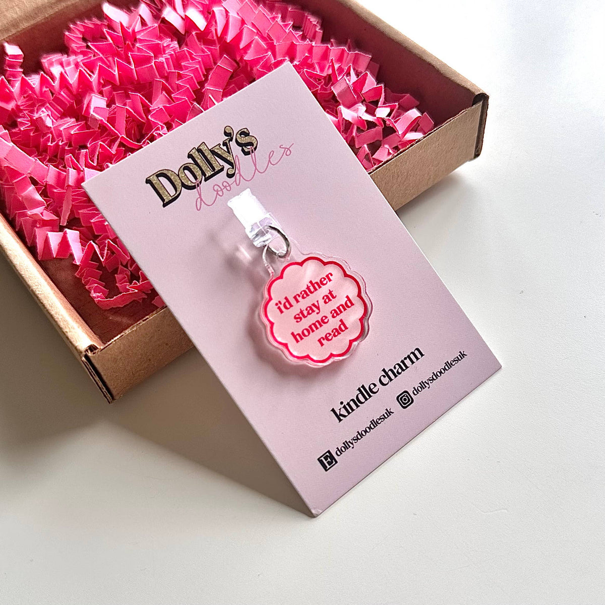 Kindle Charm - Stay Home And Read Book Club Reading Gift