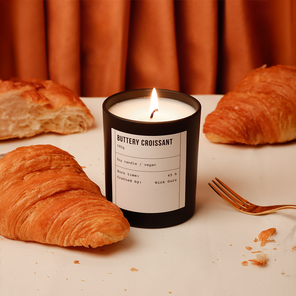 Croissant Scented Candle - Birthday Gift, Bakery-scent