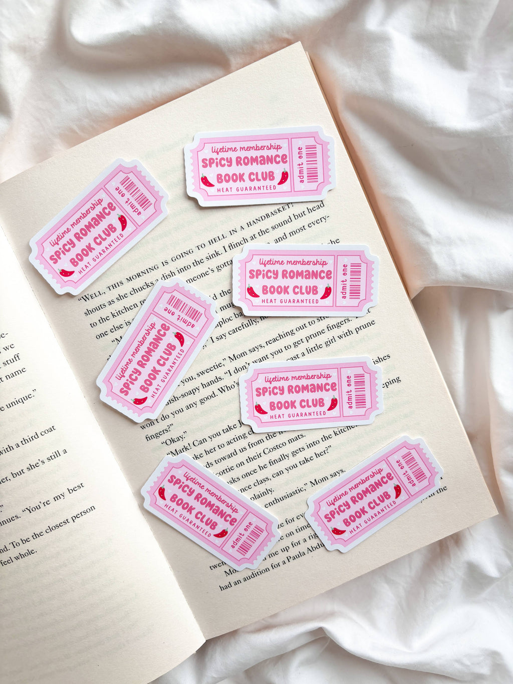 Fleurs on Sunday - Spicy Romance Book Club Ticket Sticker