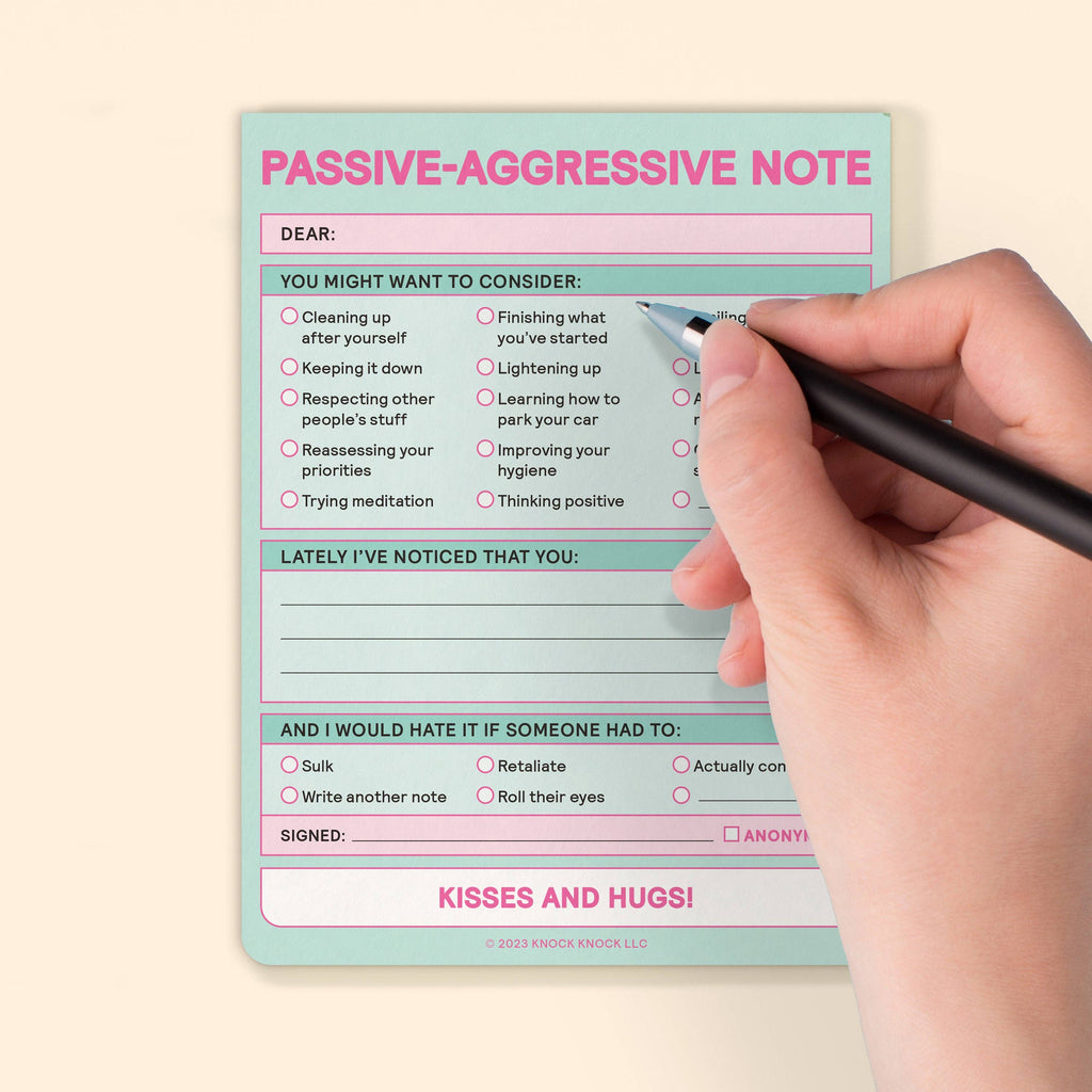 Knock Knock Passive Aggressive Nifty Note (Pastel Version) (Notebook/Sketchbook)