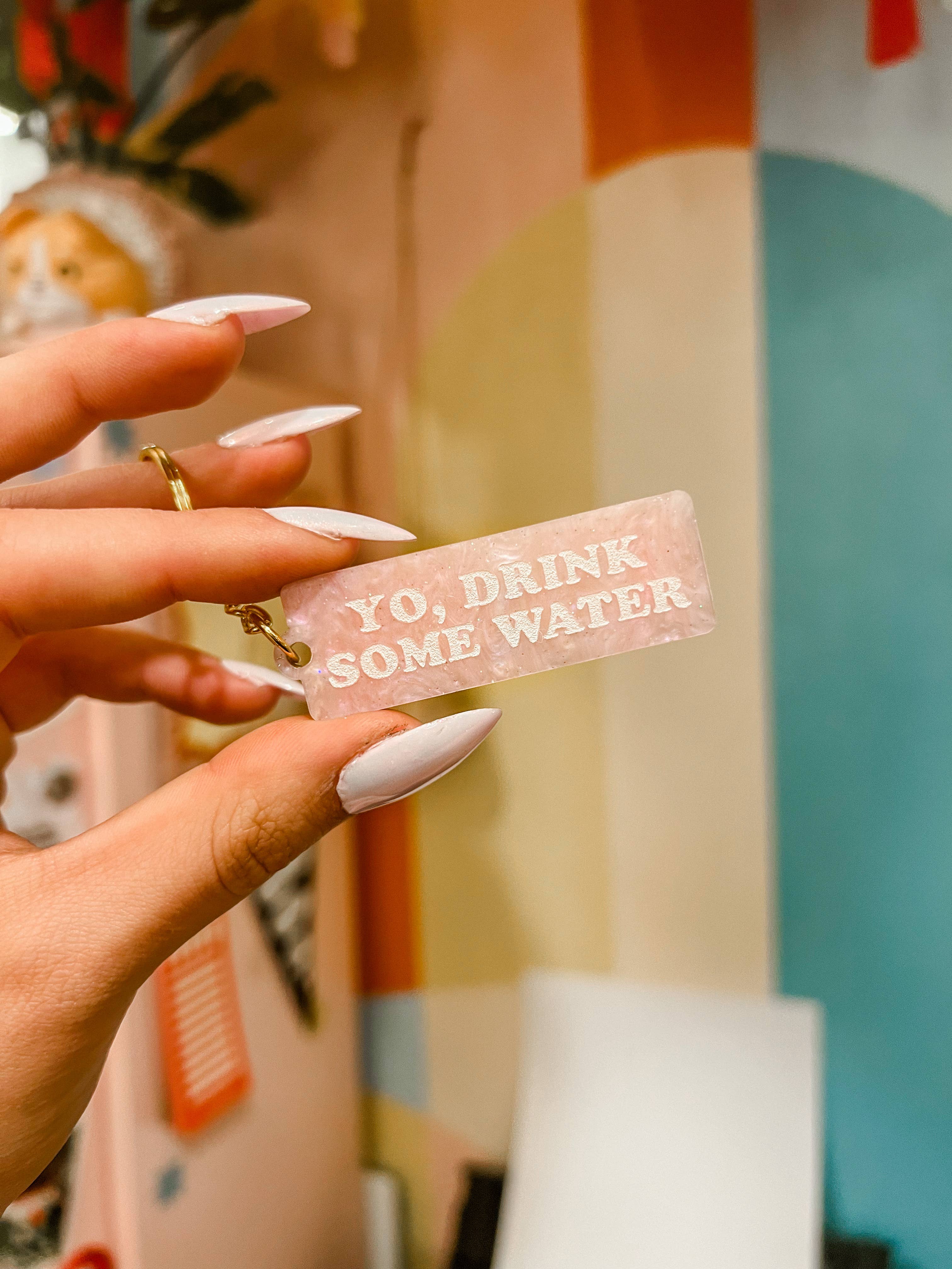 Yo Drink Water Keychain