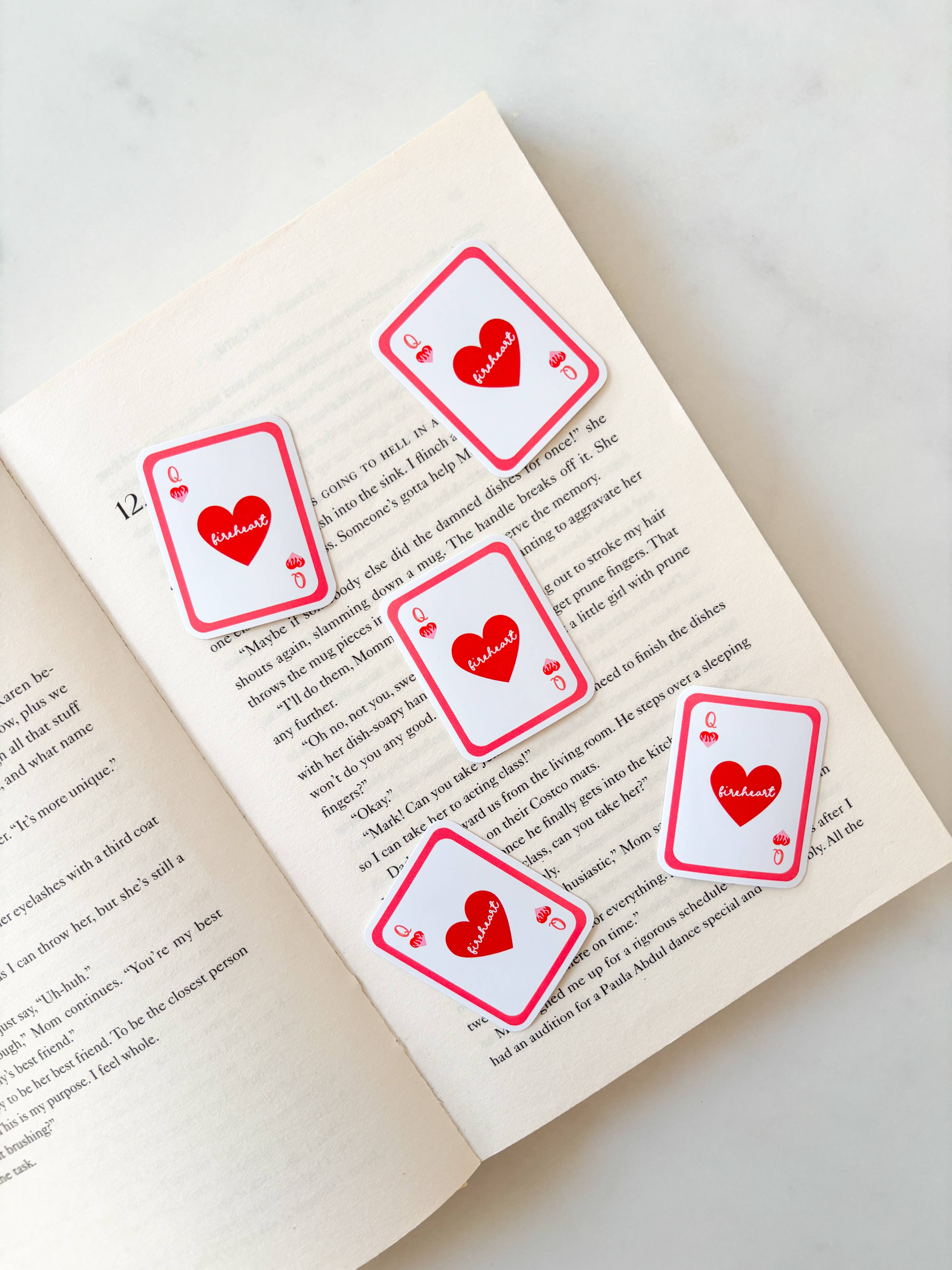Fleurs on Sunday - Fireheart Playing Card Sticker