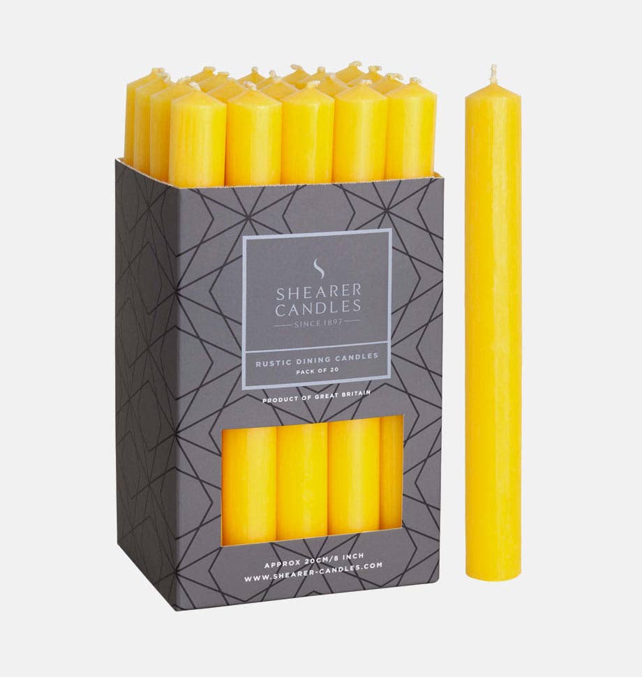 Shearer Candles - Yellow 8 inch Dinner Candles