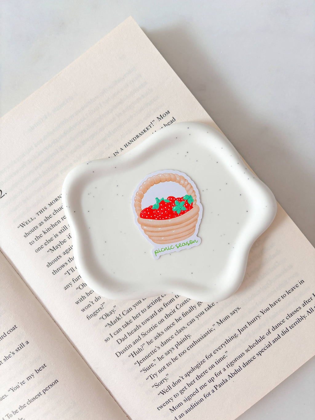 Fleurs on Sunday - Strawberry Basket Sticker