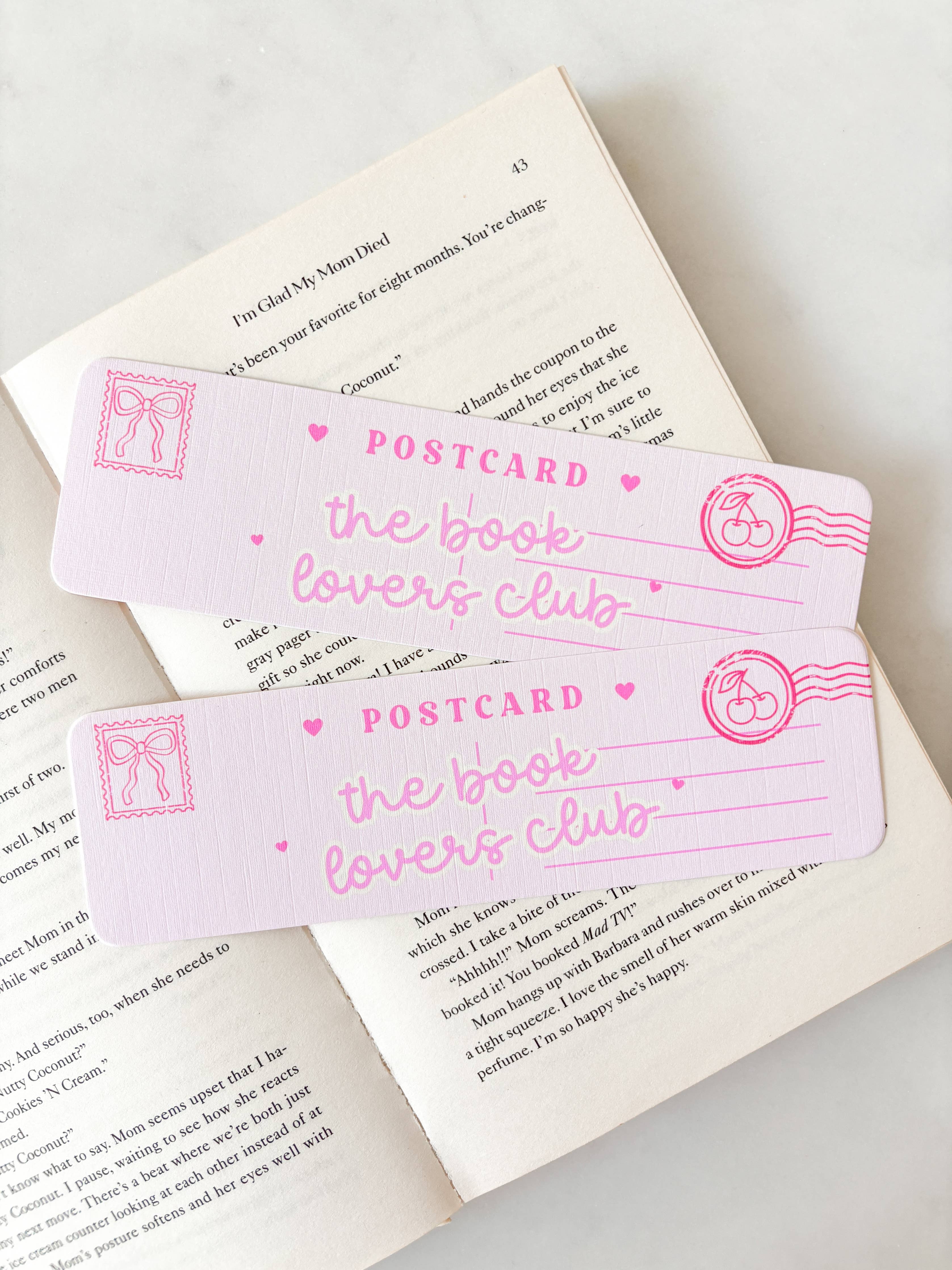 Book Lovers Club Postcard Bookmark