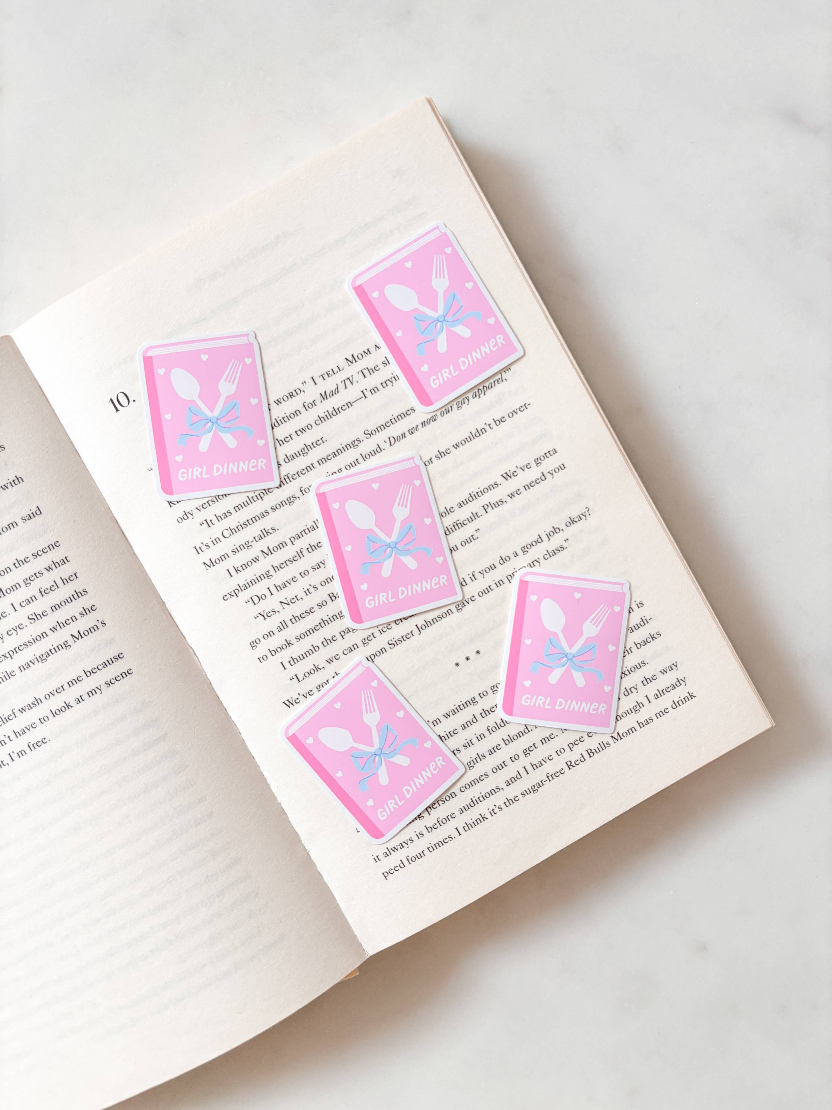Fleurs on Sunday - Girl Dinner Book Sticker