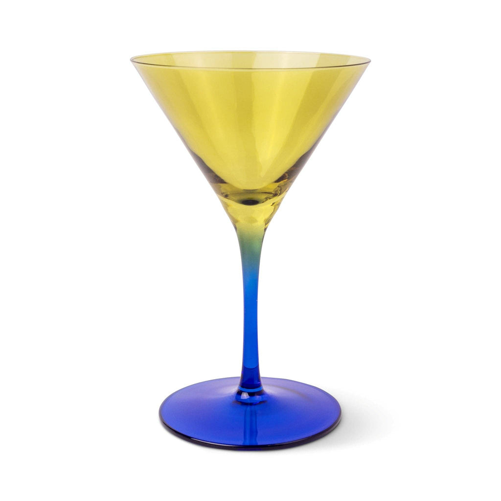 The Olive Martini Glass - Set of 2 - Olive + Cobalt