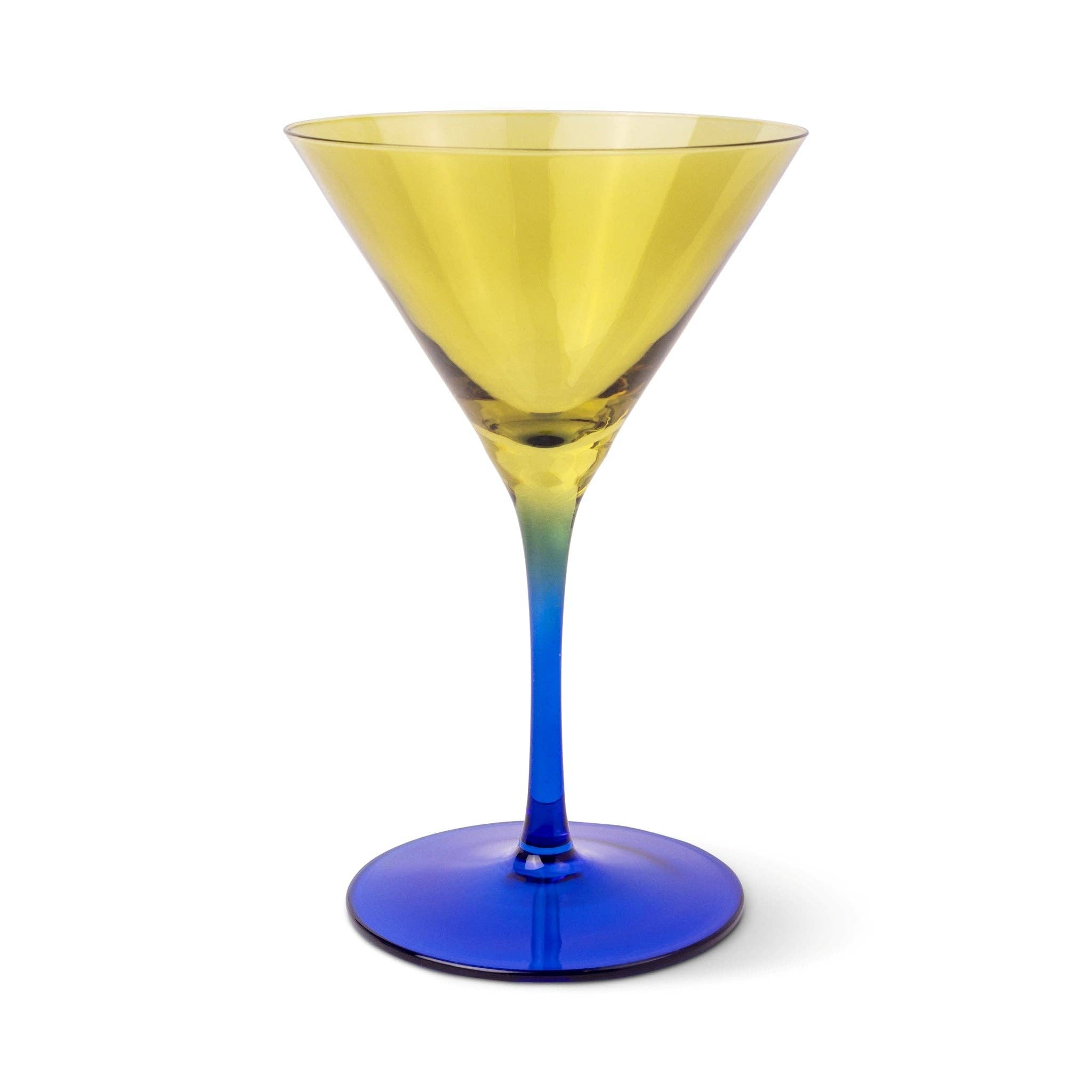 The Olive Martini Glass - Set of 2 - Olive + Cobalt