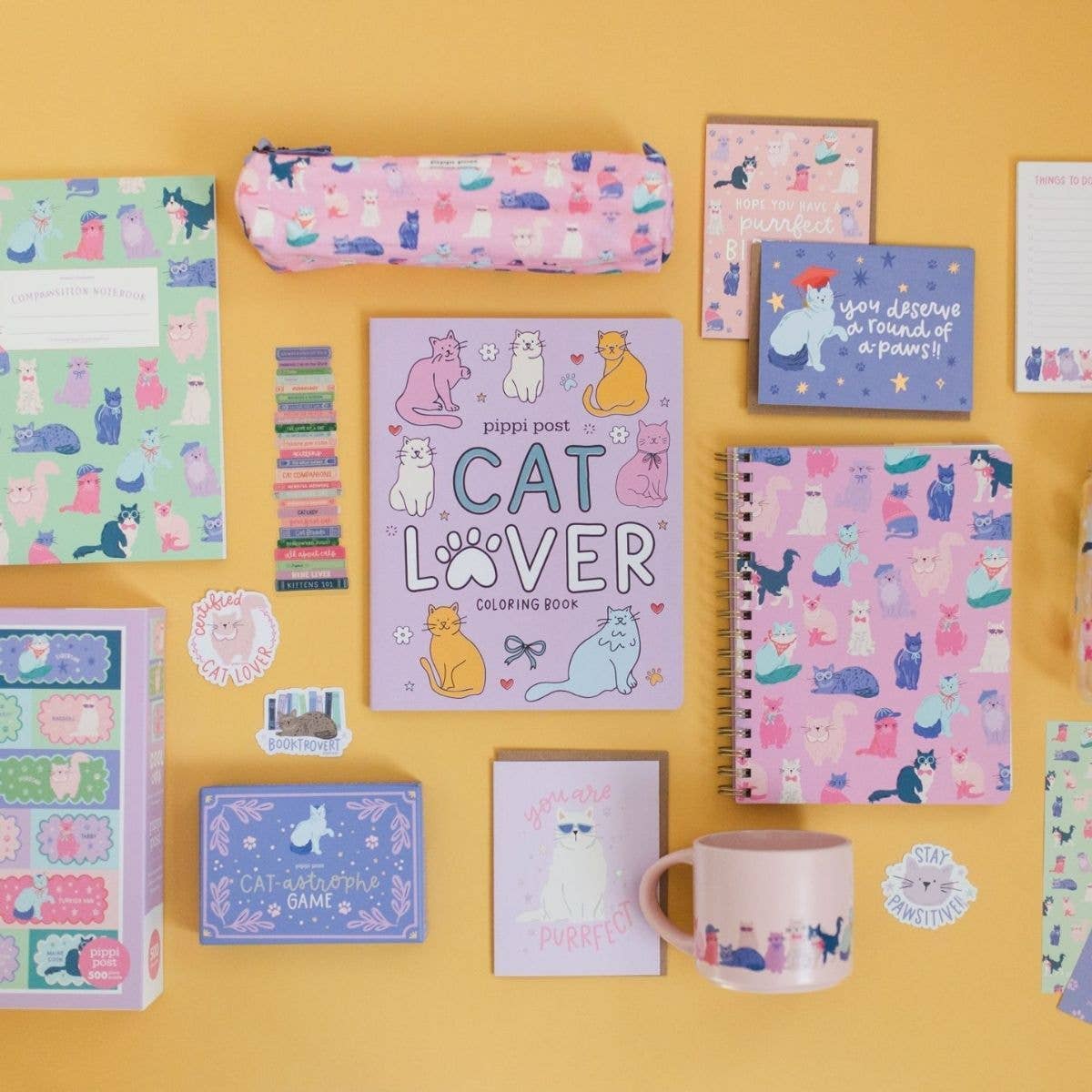 Cat Lover Book Stack Transparent Bookmark