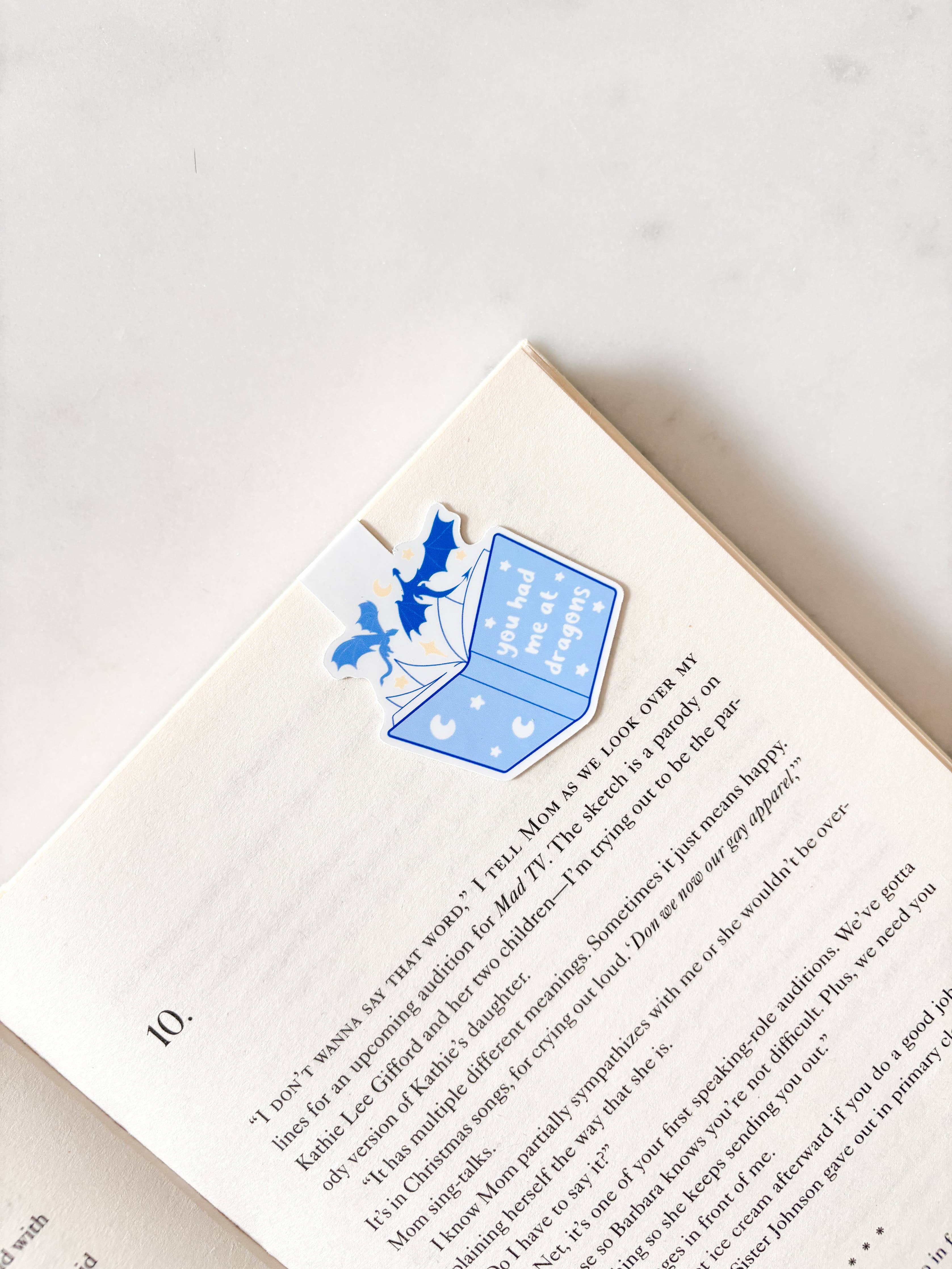 Magical Dragons and Books Magnetic Bookmark