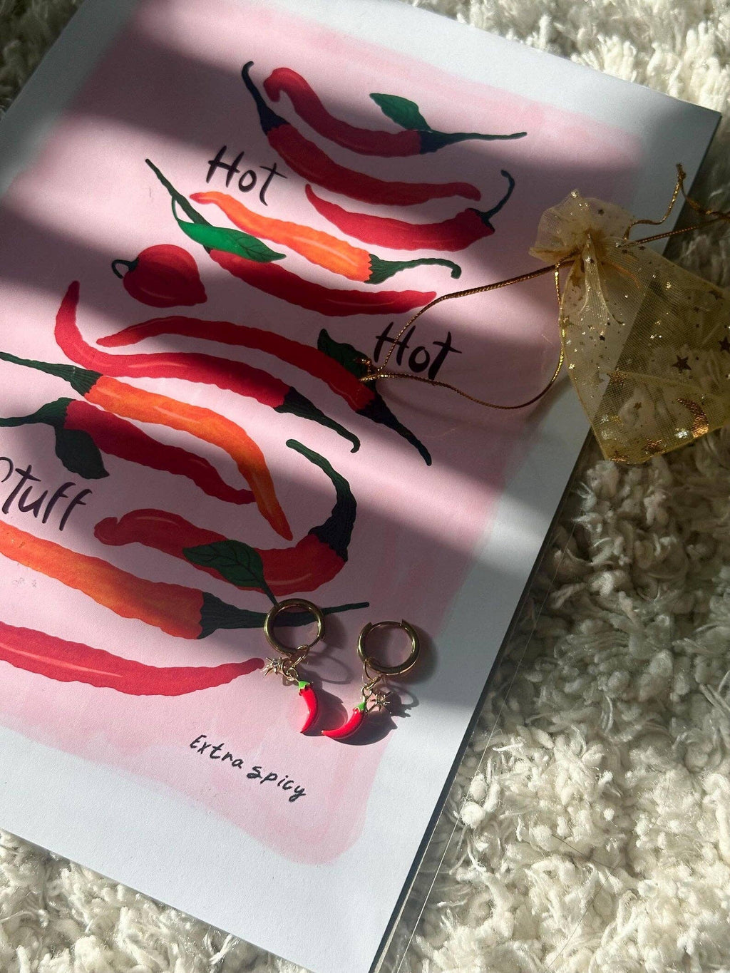 Pink HOT HOT Stuff Chilli Giclée Art Print