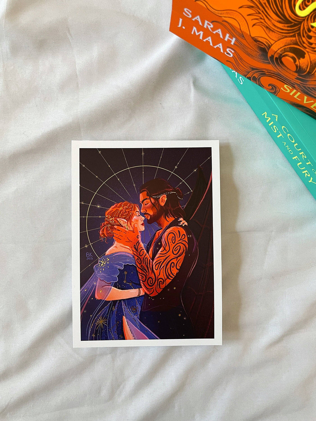 Nesta and Cassian Gold Foil Print
