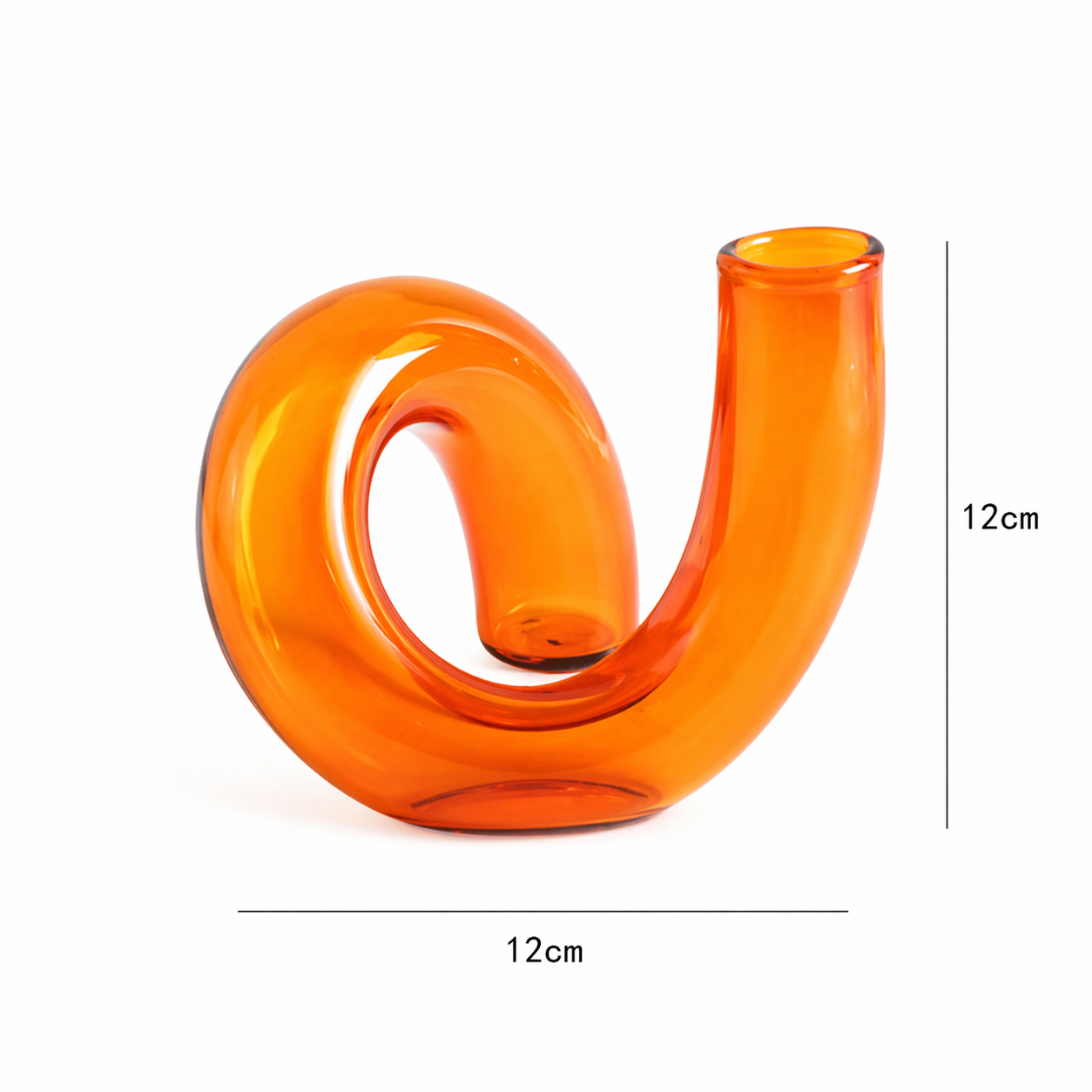 Twist Glass Candlestick Holder / Flower Vase