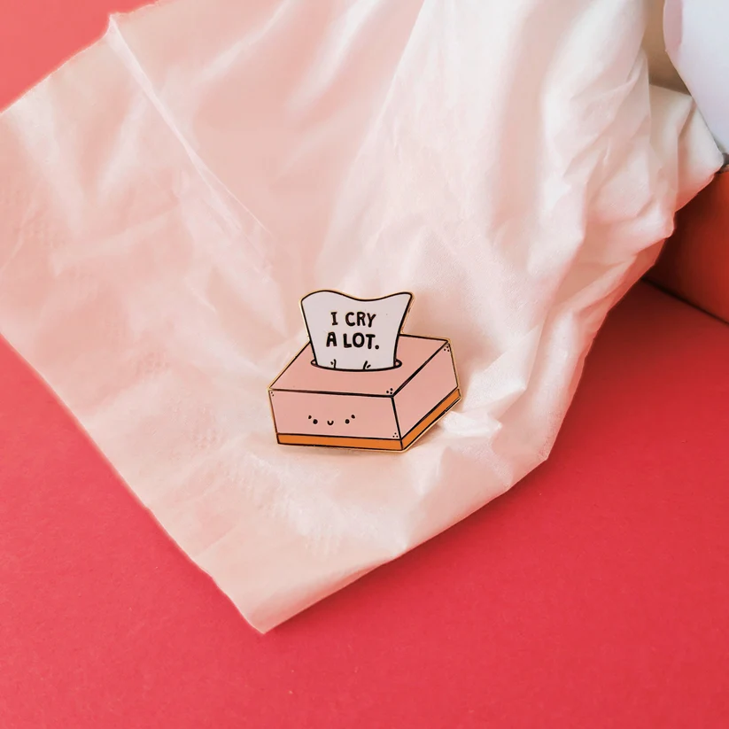 I Cry A Lot Enamel Pin