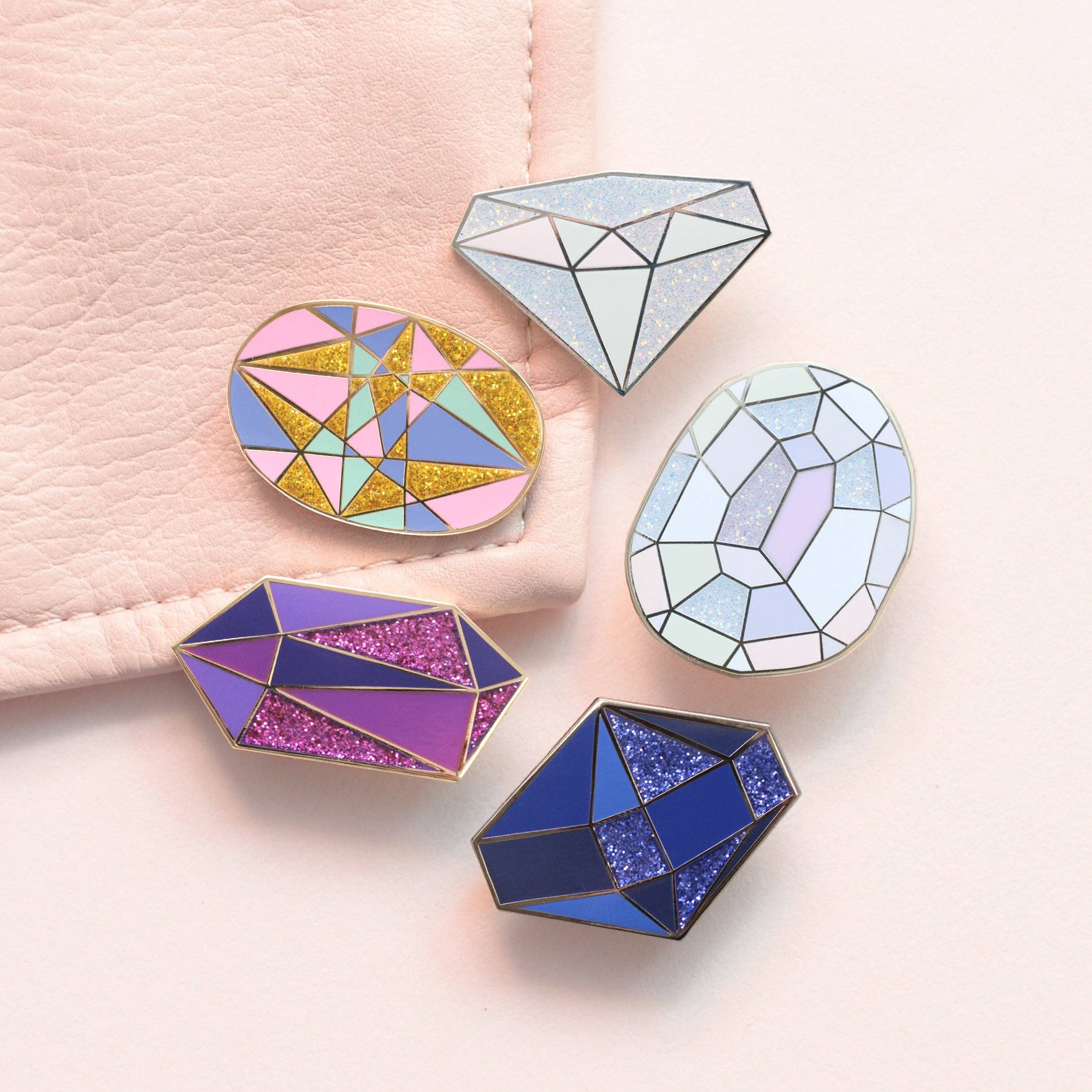 Alphabet Bags - Diamond Gemstone Pin