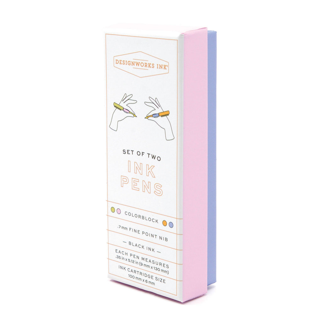 Colourblock Pens Lilac & Cornflower (set of 2)