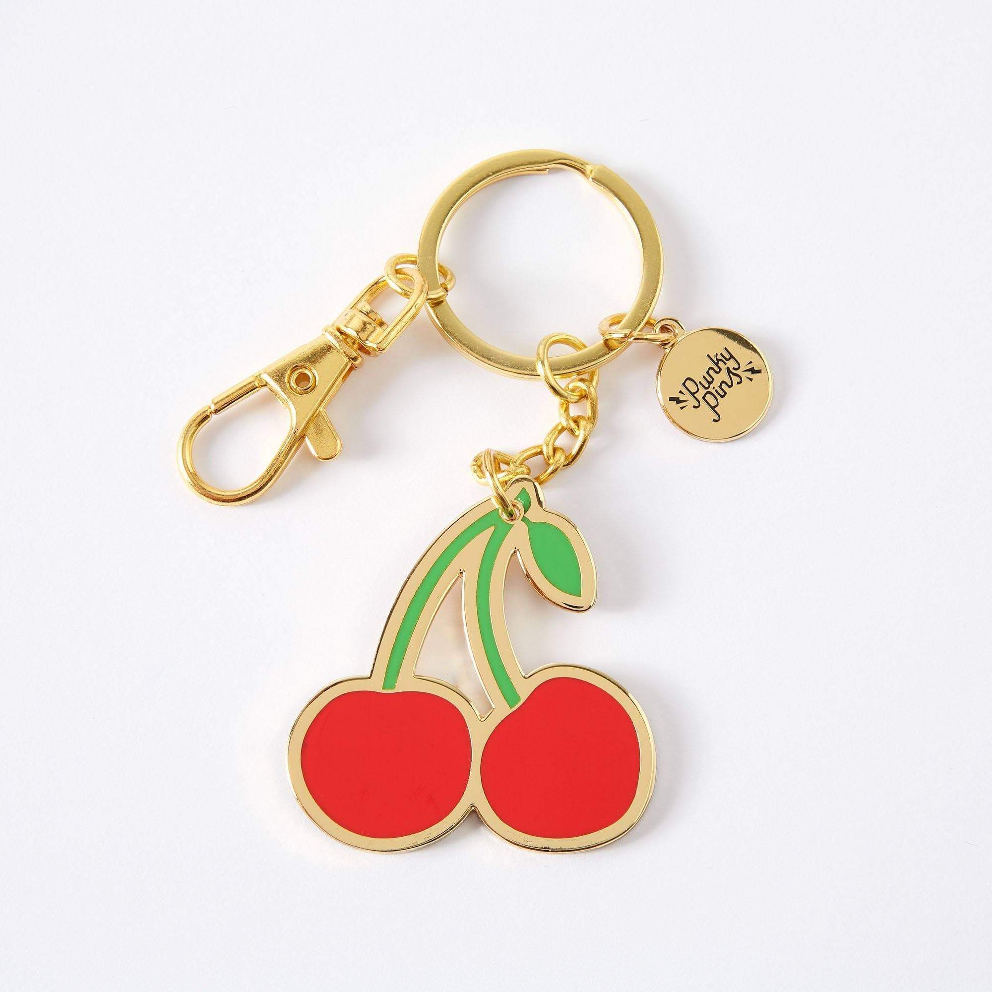 Punky Pins: Cherry Enamel Keyring