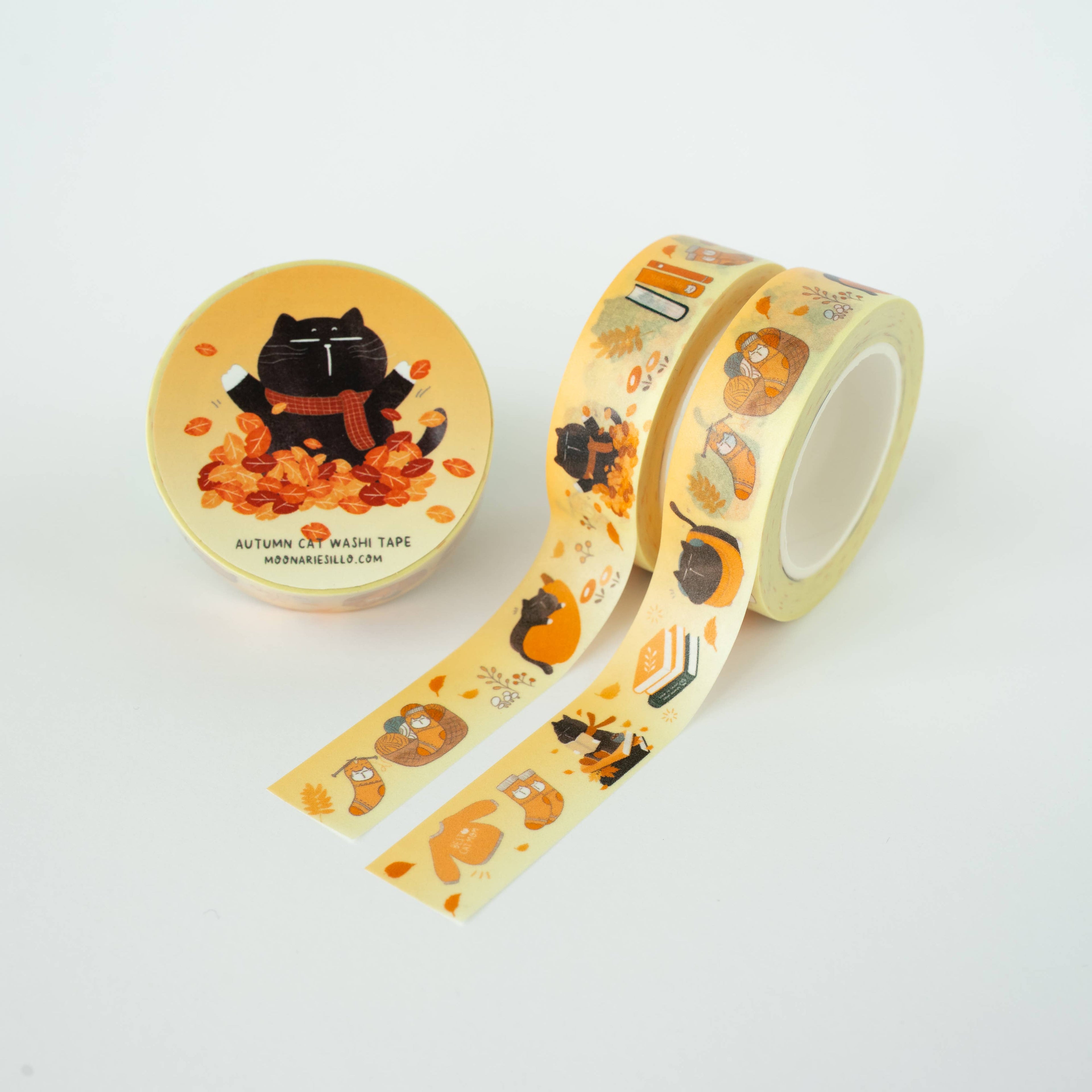 Cozy Fall Autumn Cat Washi Tape