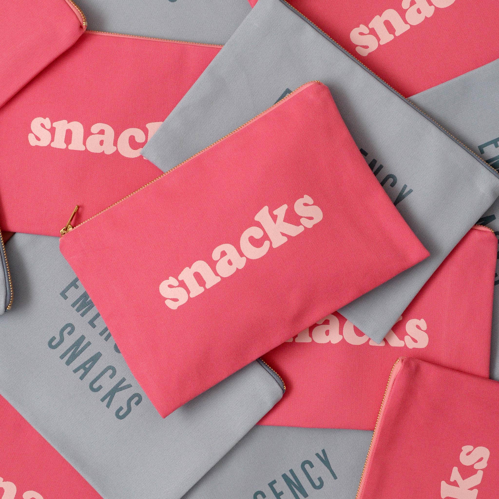 Alphabet Bags - Bright Pink Snacks Pouch