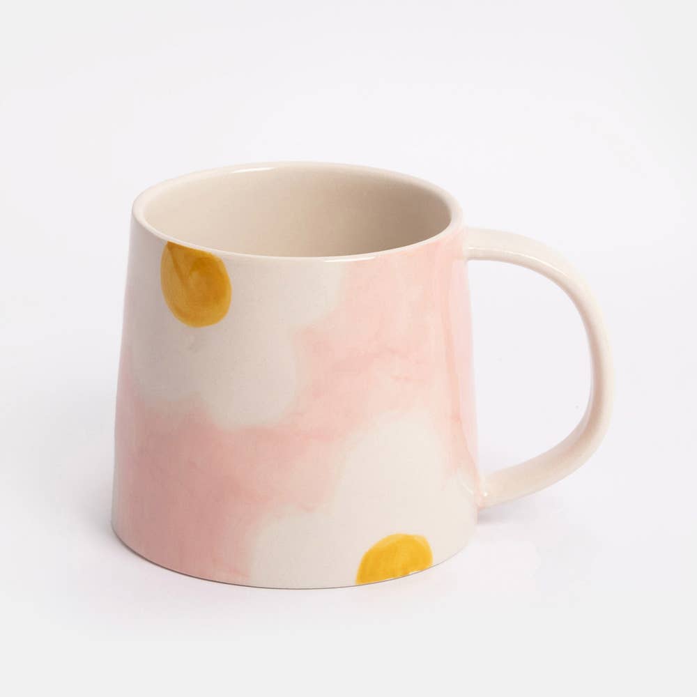 Caroline Gardner - Pink/Mustard Flower Large Mug