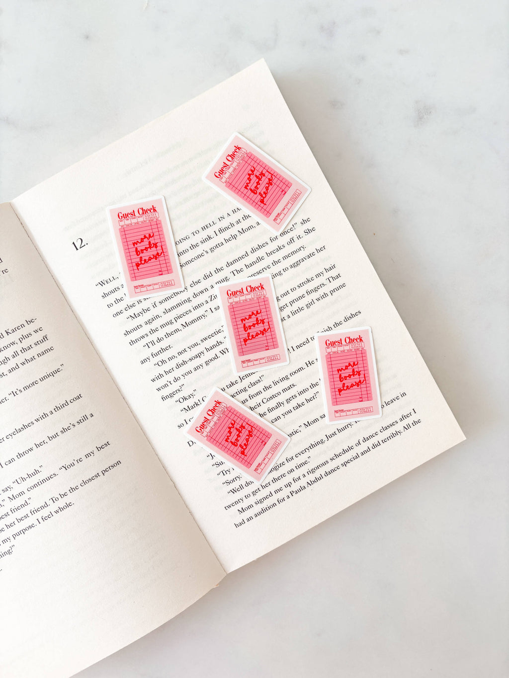 Fleurs on Sunday - Guest Check More Books Please Sticker
