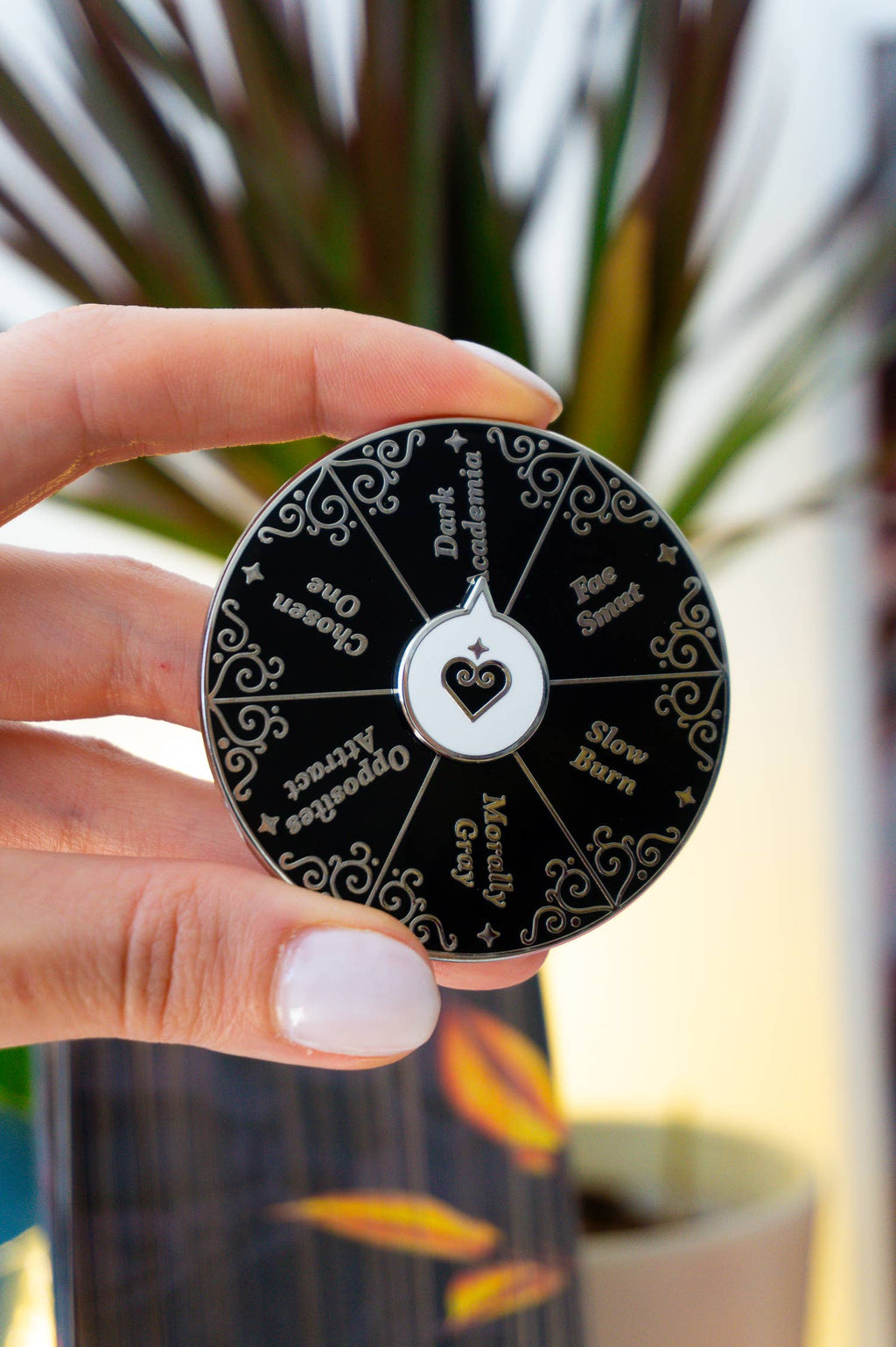 Creative Goodie - Book Tropes Spinner Enamel Pin