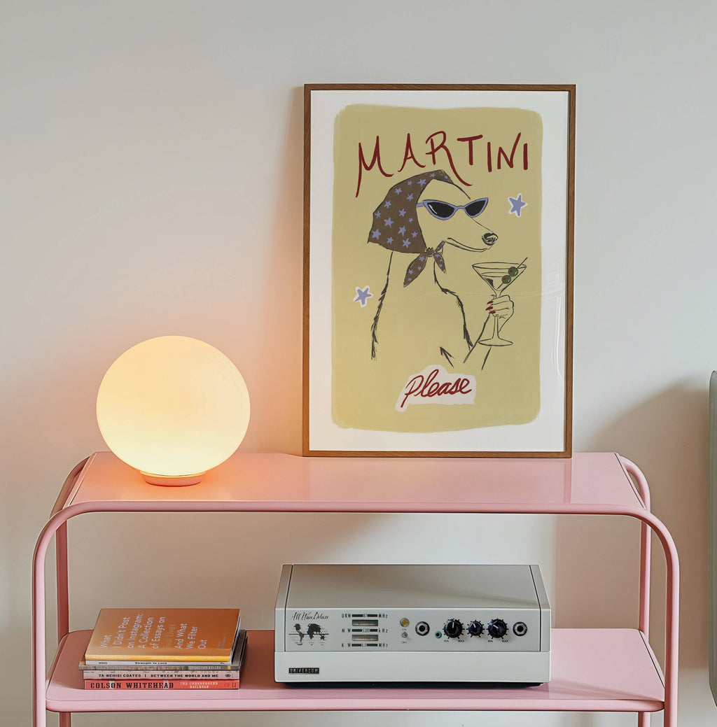 Martini Please Whippet Print