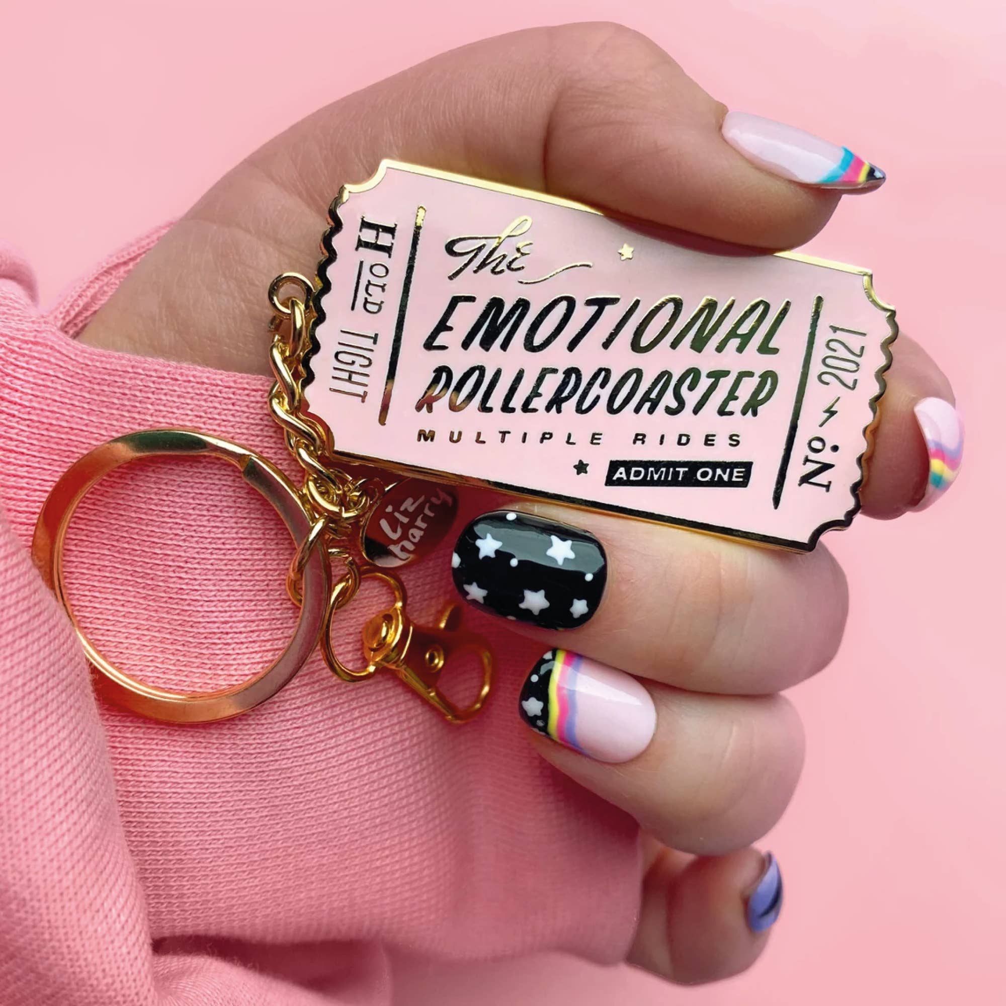 Emotional Rollercoaster Ticket Keychain