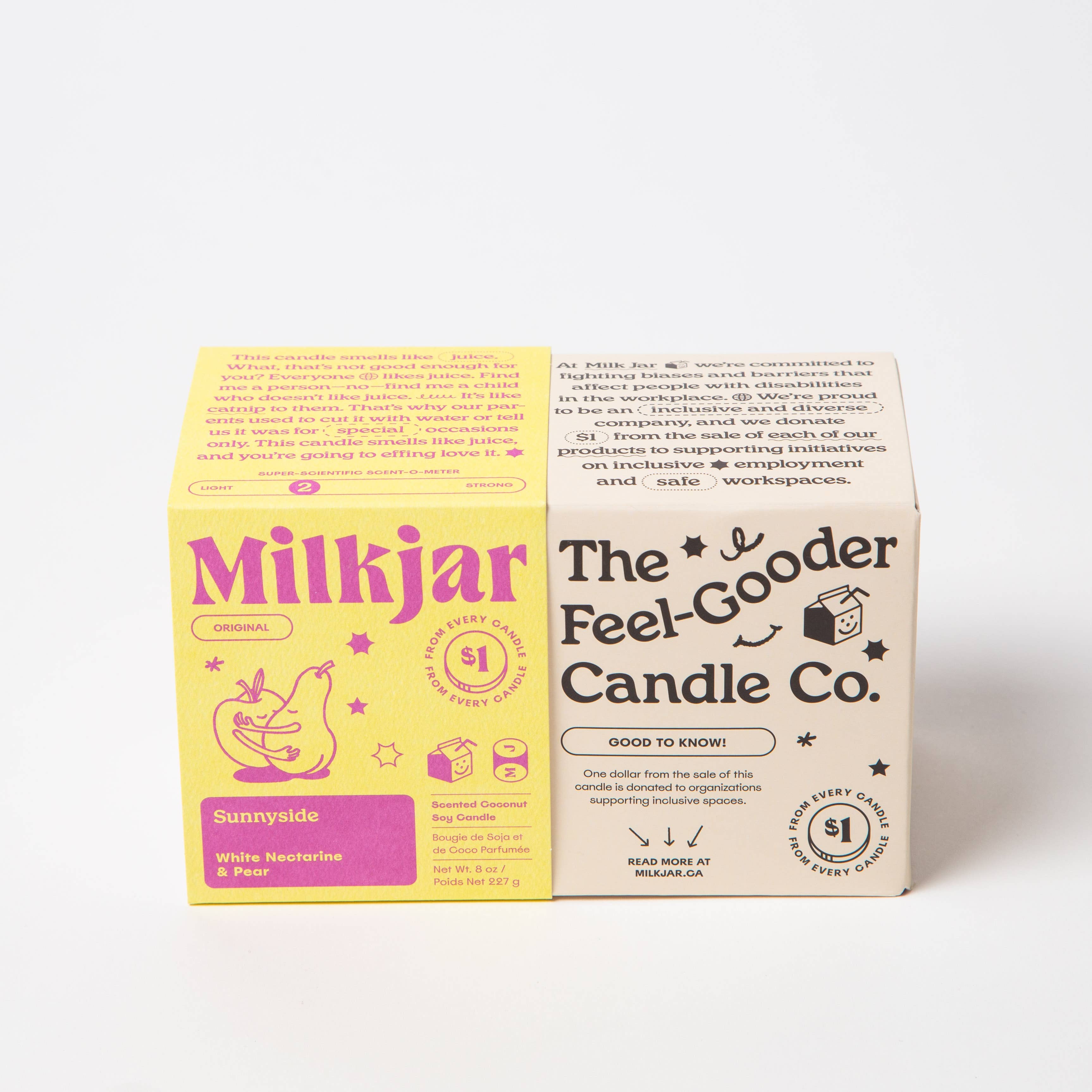 Milk Jar Candle Company - Pear & Nectarine Soy Candle