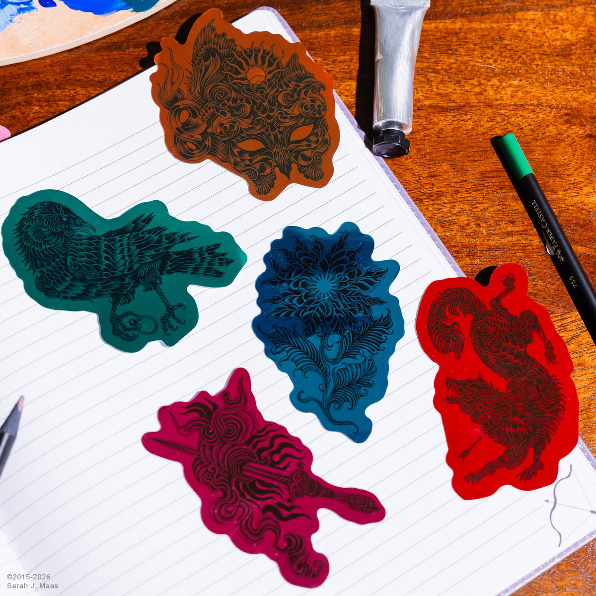 Jumbo Sticker Set - A COURT OF THORN AND ROSES EMBLEMS
