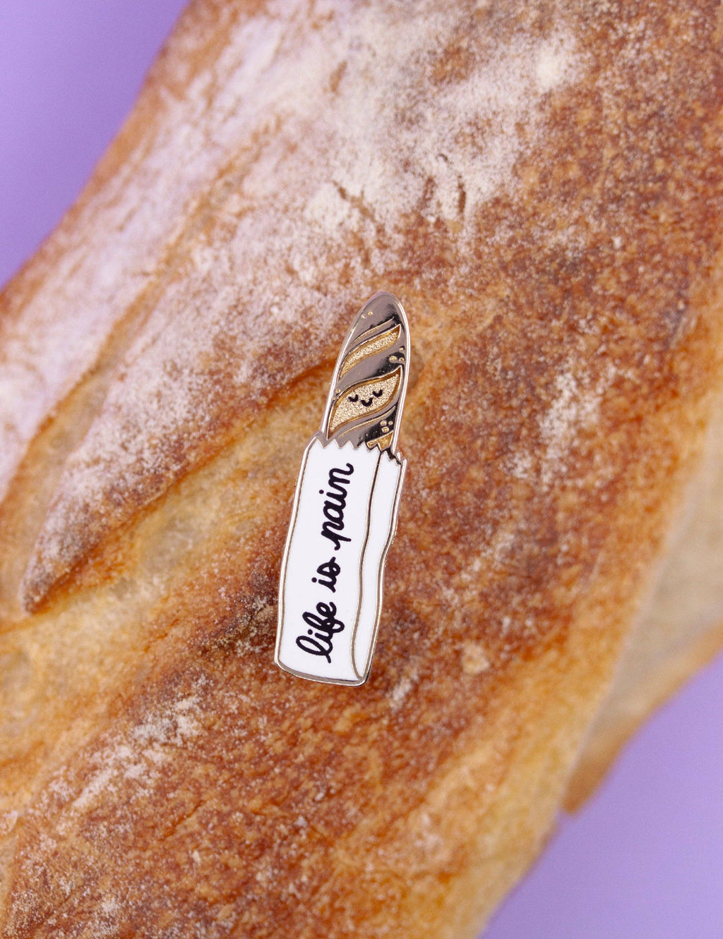Joanna Behar - "Life is Pain" Baguette Enamel Pin