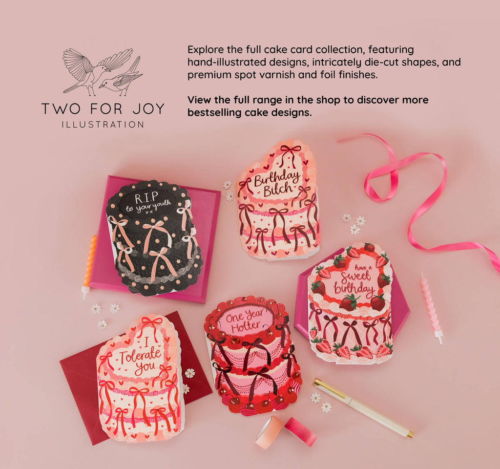 The Life of a Birthday Girl - Cake Shaped Greeting Card