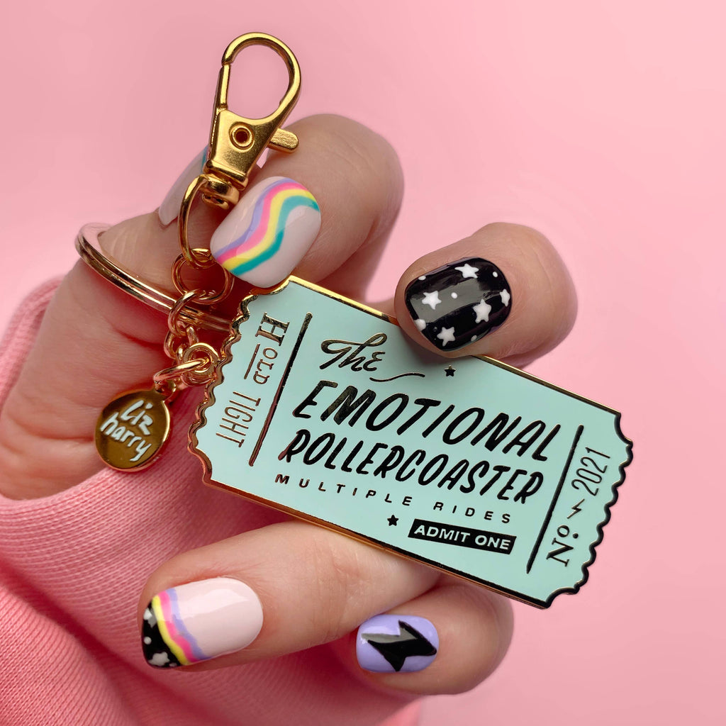 Emotional Rollercoaster Ticket Keychain